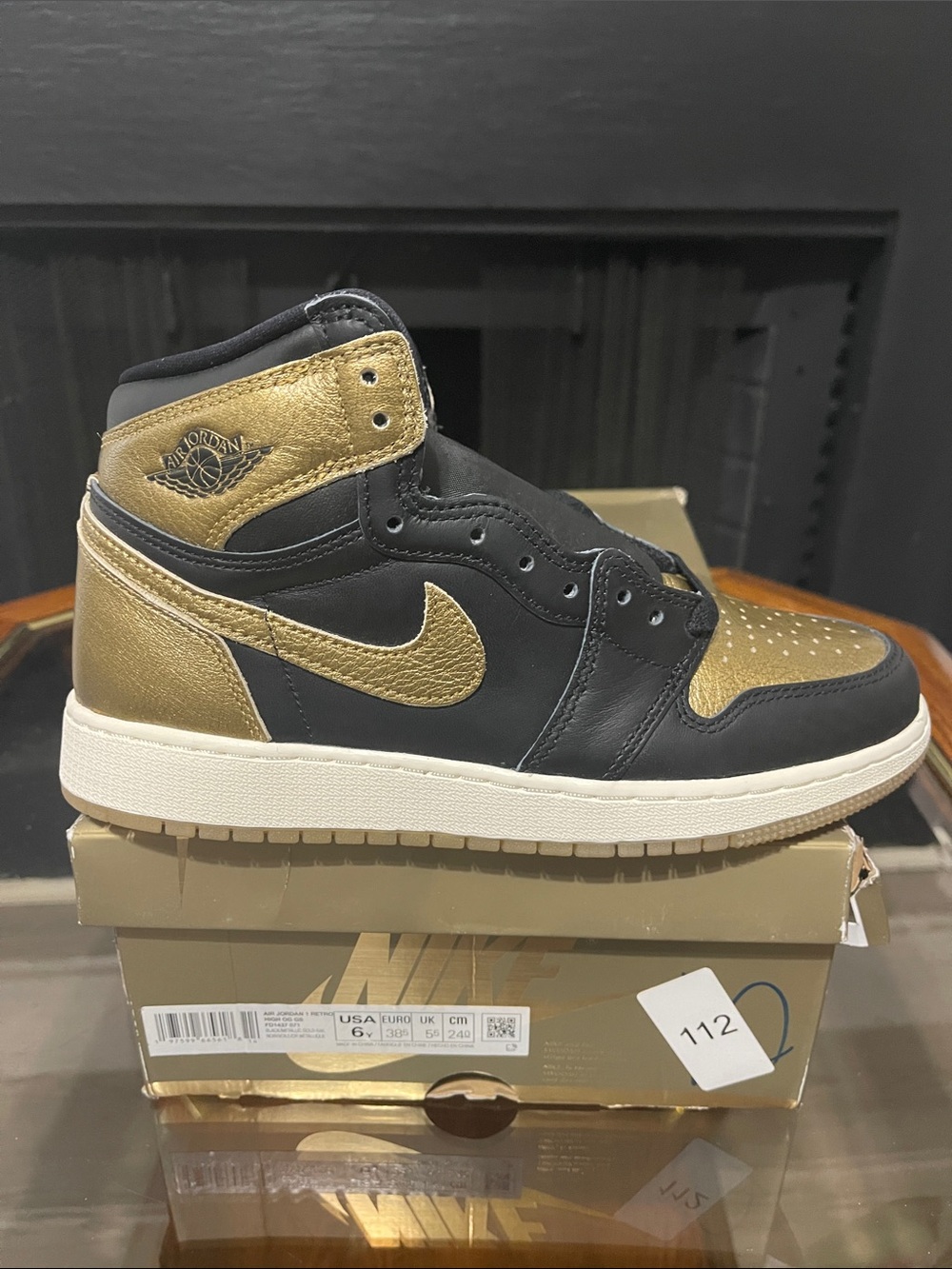 Jordan 1 Retro High OG Black and Metallic Gold